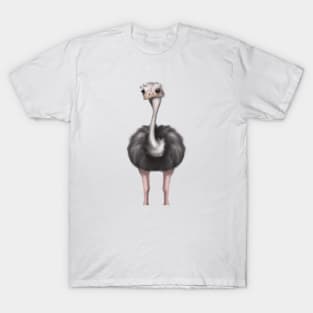 Cute Ostrich Drawing T-Shirt